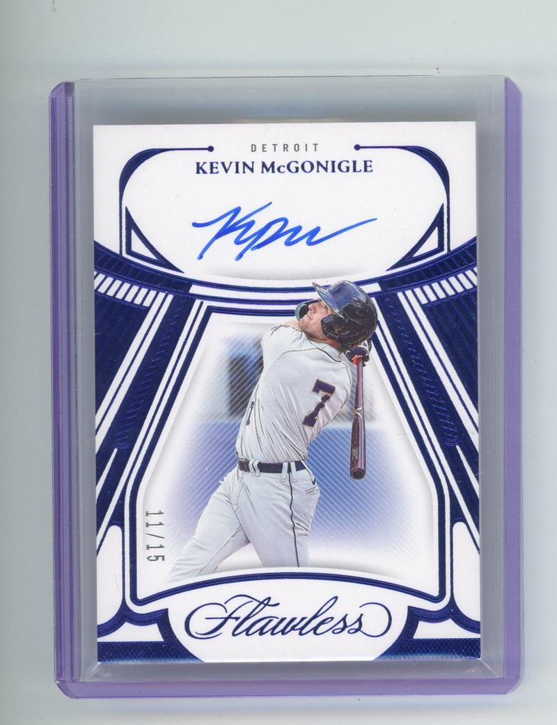 Kevin McGonigle 2024 Panini Flawless Draft Signatures autograph blue 