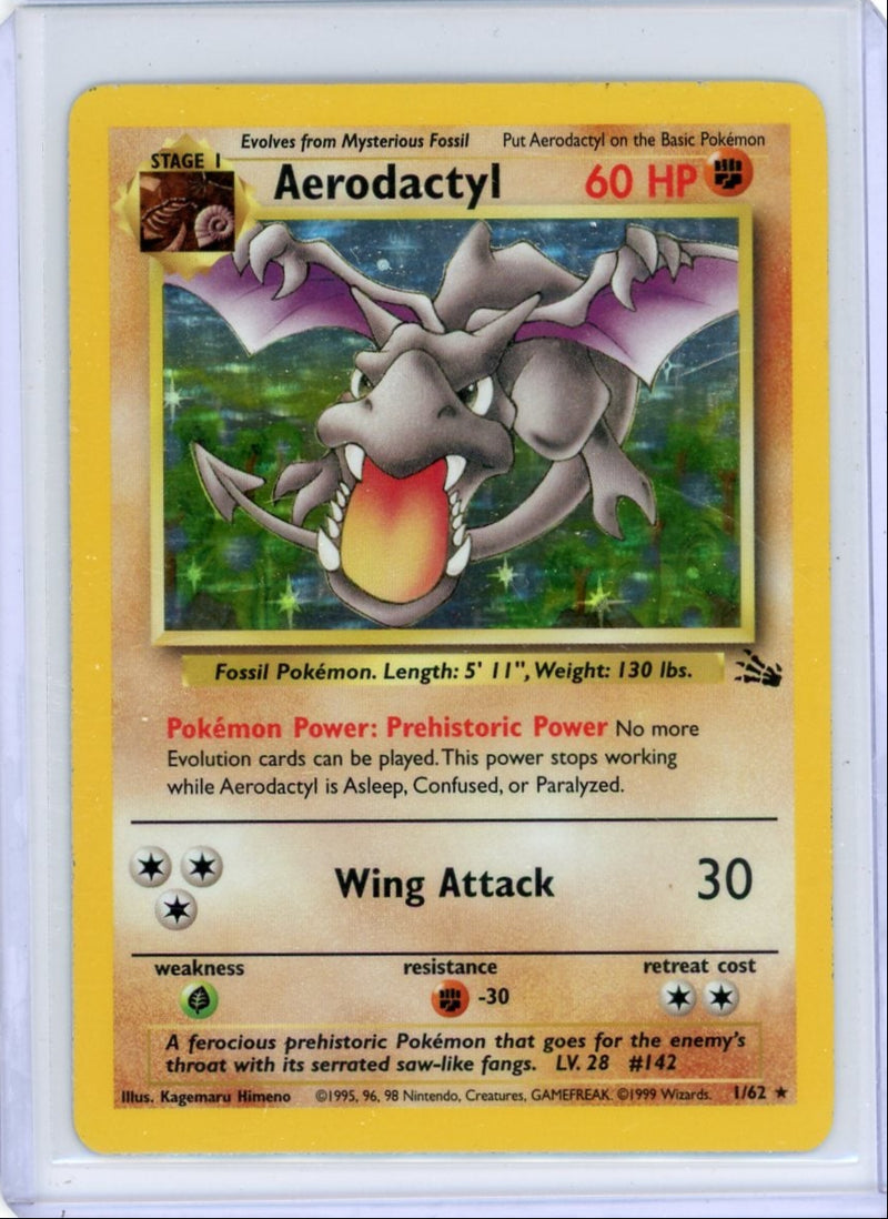 Aerodactyl 1999 Pokemon Fossil holo 