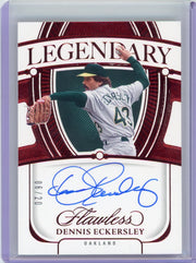 Dennis Eckersley 2024 Panini Flawless Legendary autograph red #'d 06/20