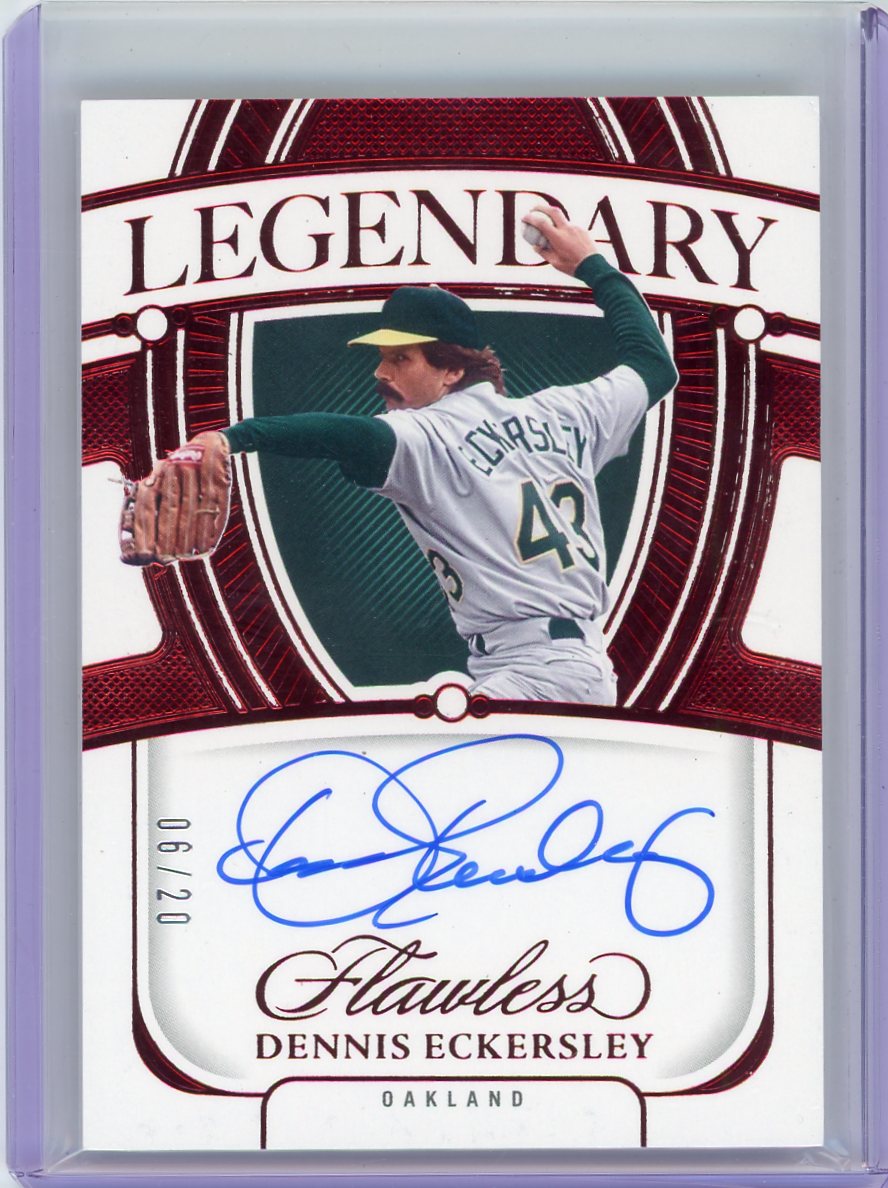 Dennis Eckersley 2024 Panini Flawless Legendary autograph red #'d 06/20