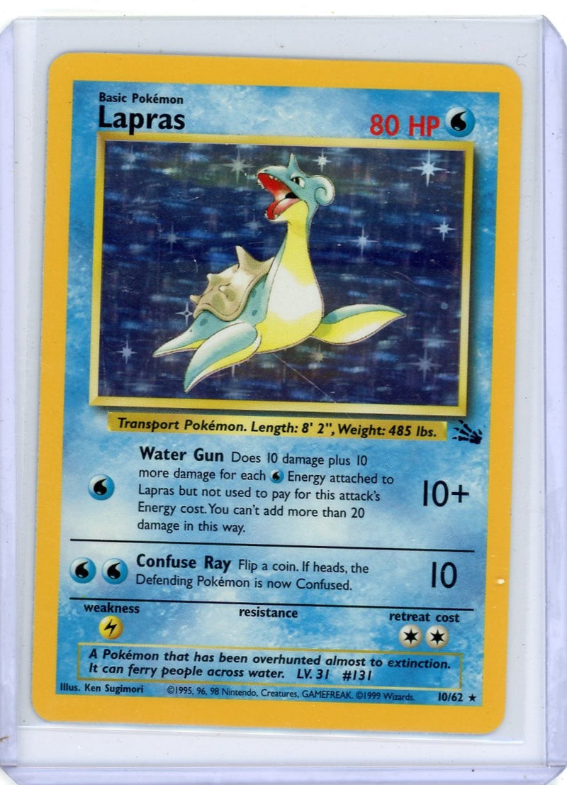 Lapras 1999 Pokemon Fossil holo 
