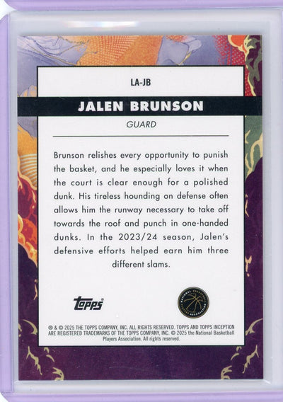 Jalen Brunson 2024-25 Topps Inception Launch