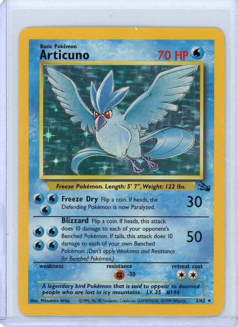 Articuno 1999 Pokemon Fossil holo 