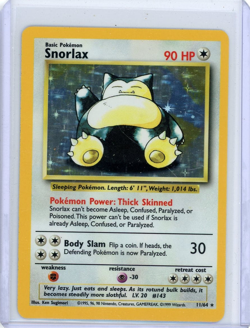 Snorlax 1999 Pokemon holo 
