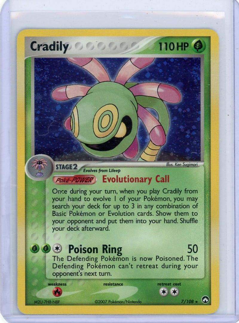 Cradily 2007 Pokemon rare holo 7/108