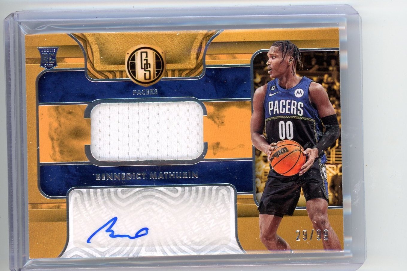 Bennedict Mathurin 2022-23 Panini Chronicles Gold Standard RPA #'d 29/99