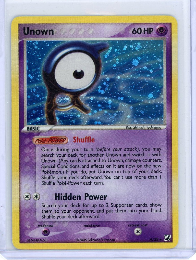 Unown 2005 Pokemon rare holo A/28