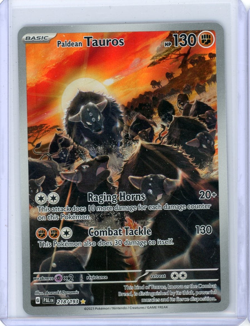 Paldean Tauros 2023 Pokemon Paldea Evolved Illustration rare 