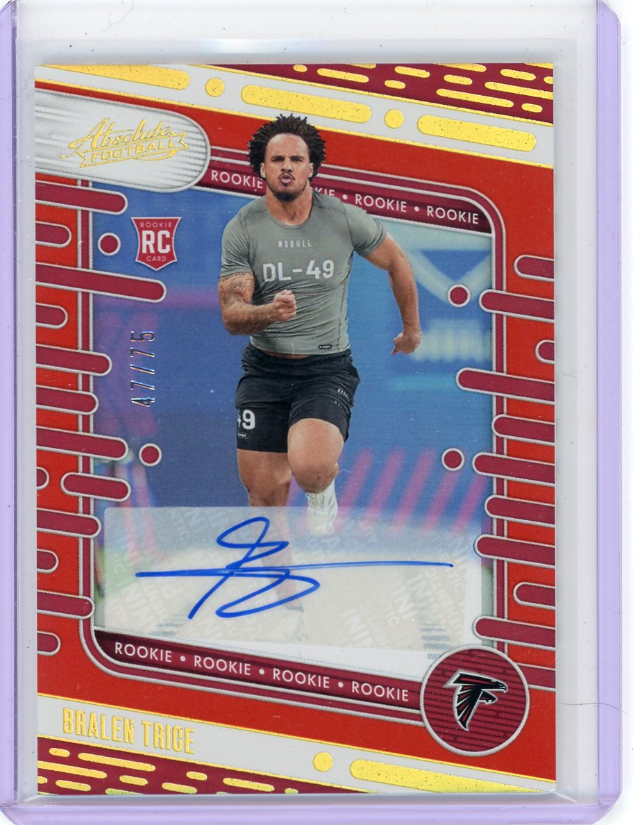 Bralen Trice 2024 Panini Absolute autograph rookie card #'d 47/75