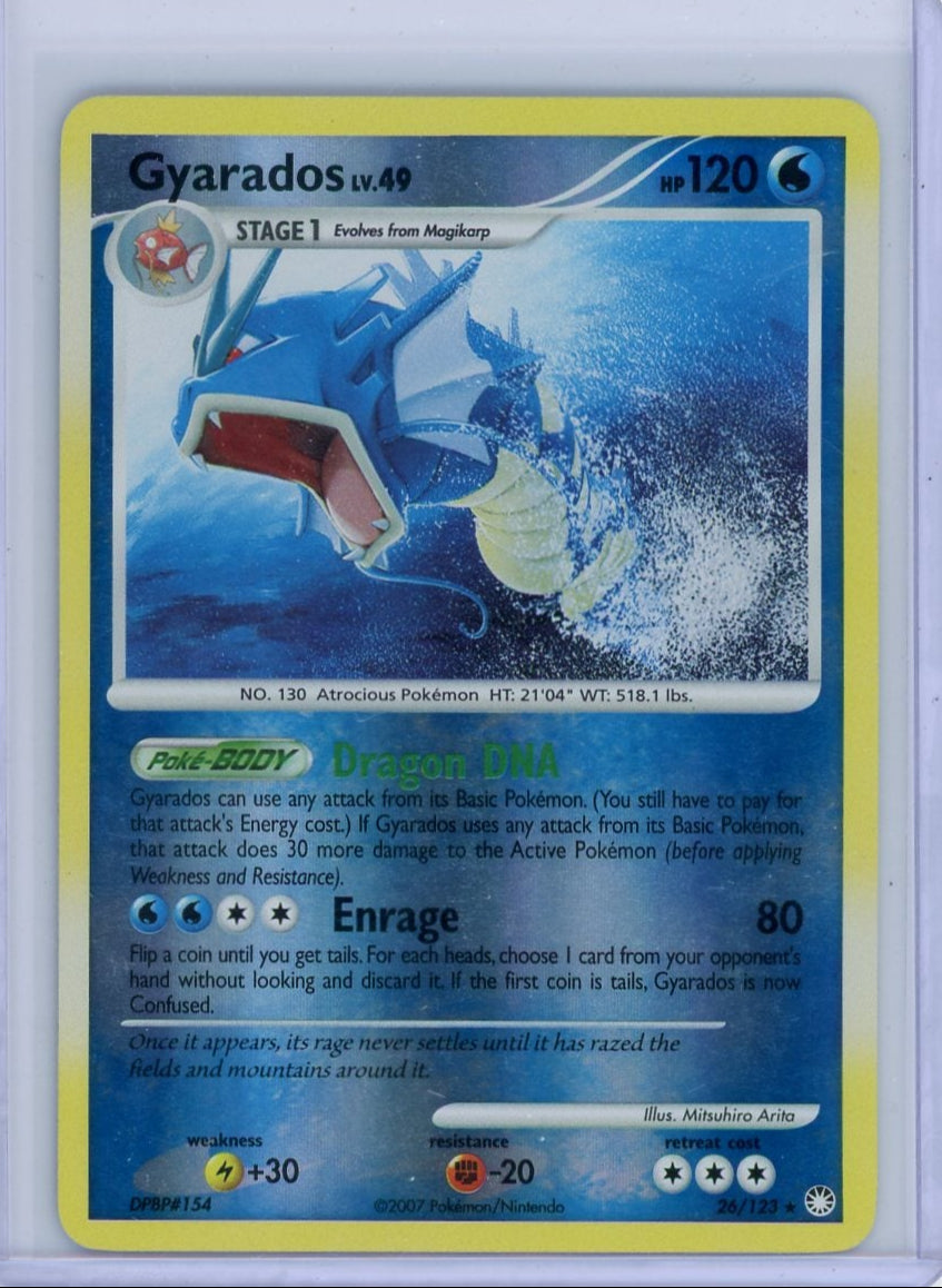 Gyarados Lv.49 Pokémon Diamond & Pearl Mysterious Treasures Reverse Holo #26/134