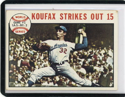 Koufax Strikes Out 15 1964 Topps #136