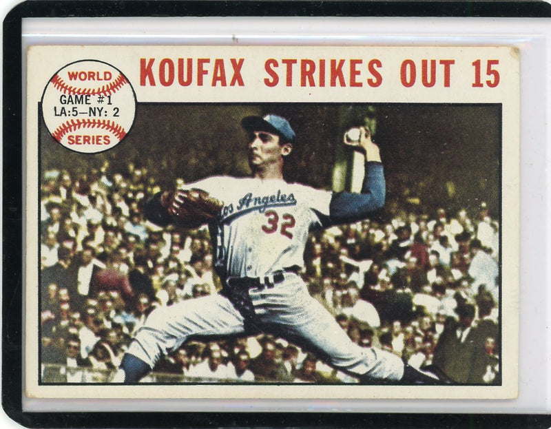 Koufax Strikes Out 15 1964 Topps 