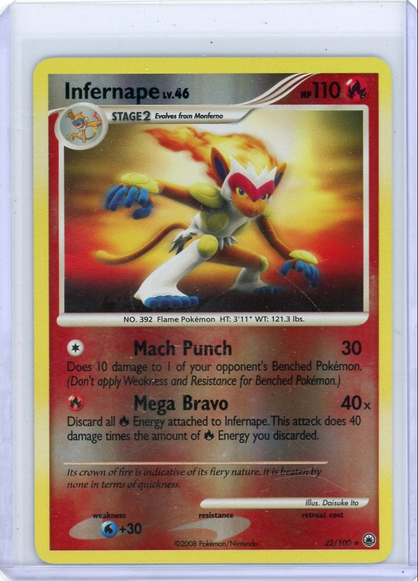 Infernape Lv.46 Pokémon Diamond & Pearl Majestic Dawn Reverse Holo #22/100