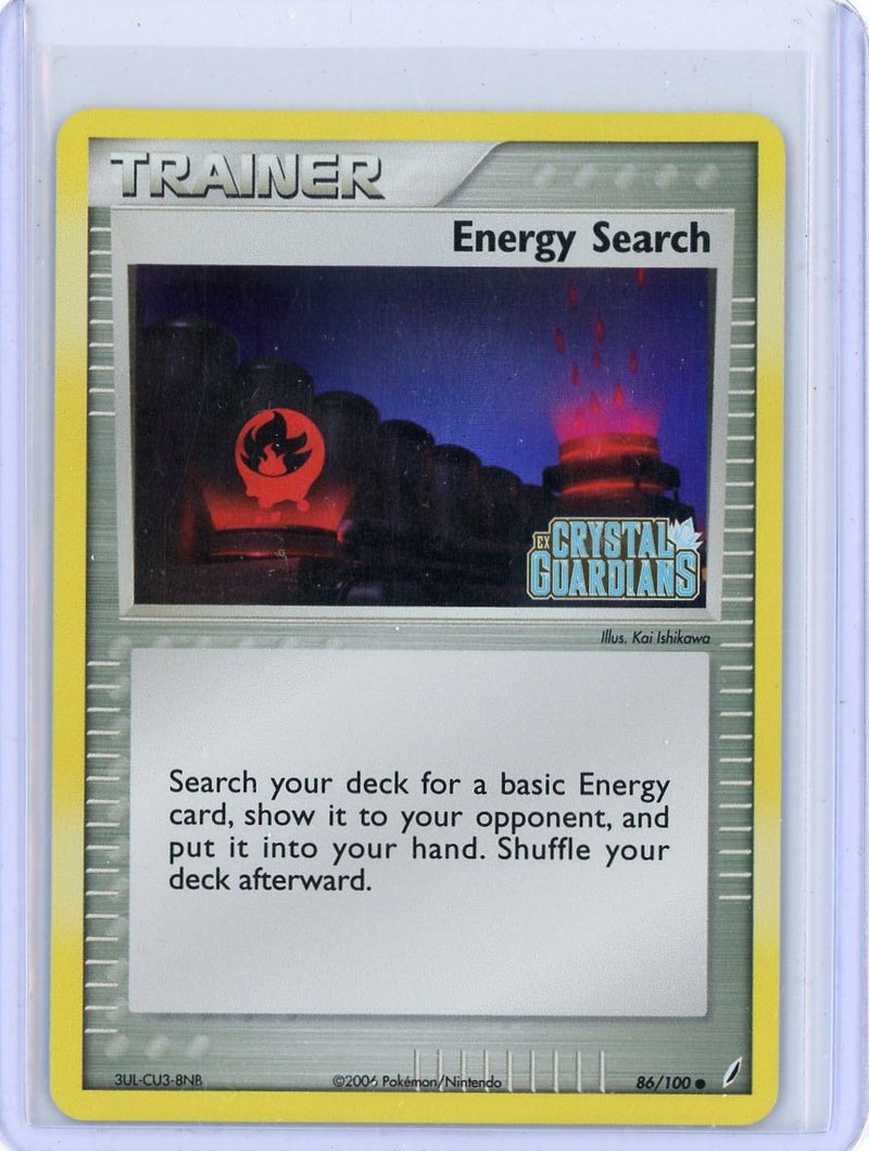 Energy Search 2006 Pokemon EX Crystal Guardians holo 86/100