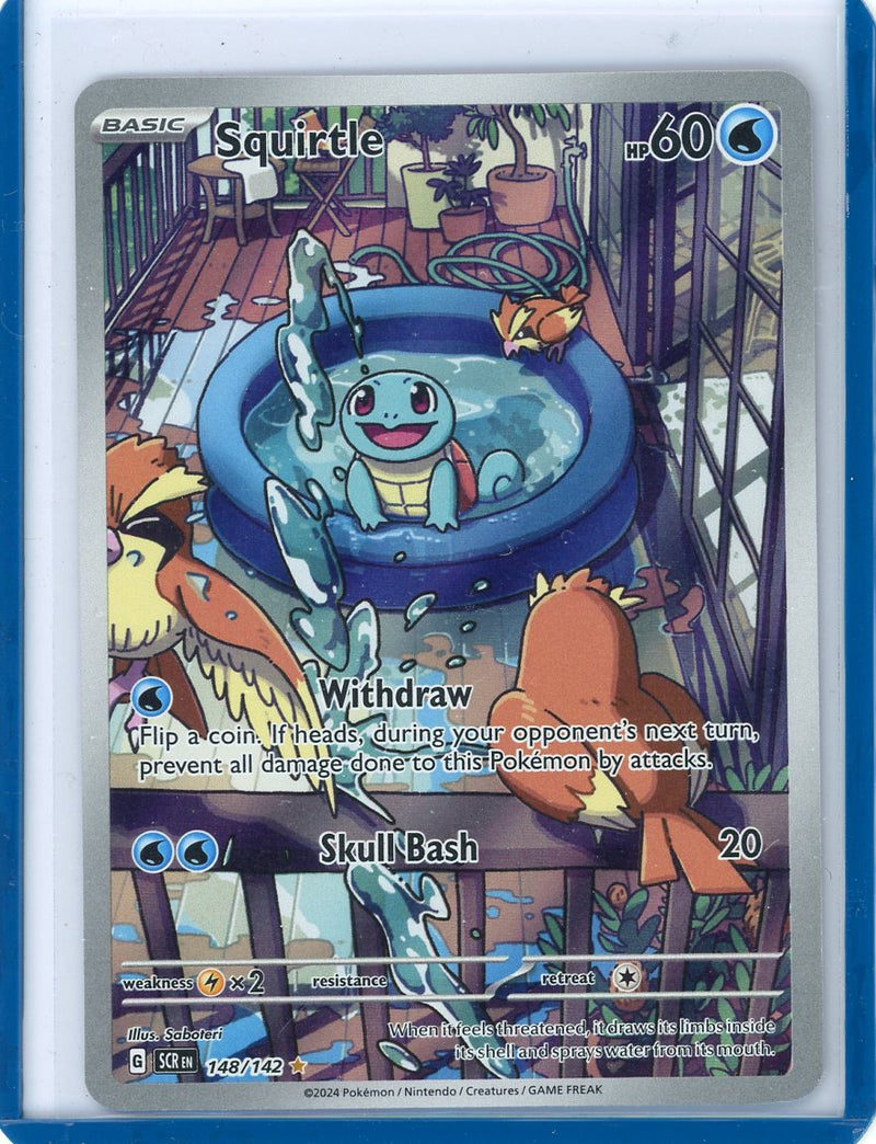 Squirtle Pokémon Scarlet & Violet Stellar Crown Illustration Rare 