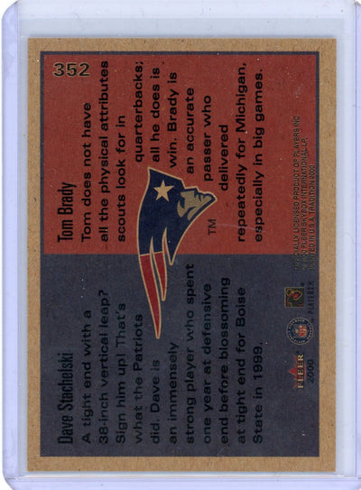 Tom Brady/Dave Stachelski 2000 Fleer Tradition Rookies to Watch
