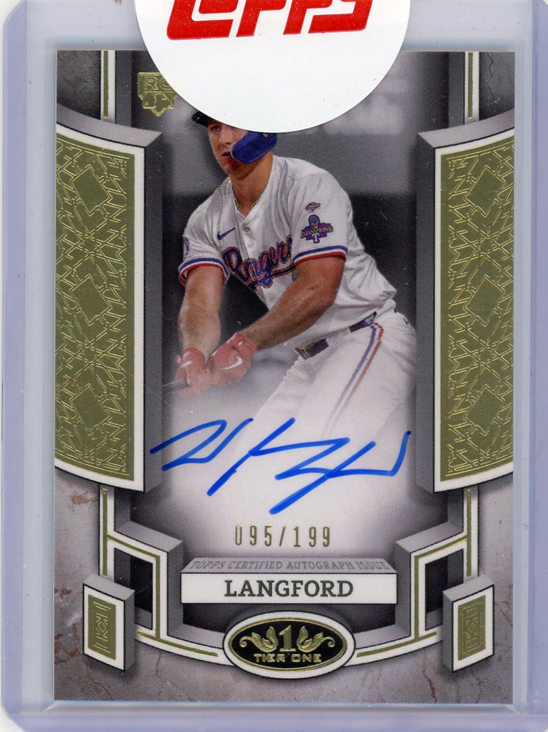 Wyatt Langford 2024 Topps Tier One Rookie Autograph 