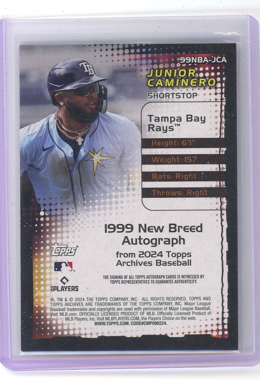 Junior Caminero 2024 Topps Archives 1999 New Breed Auto