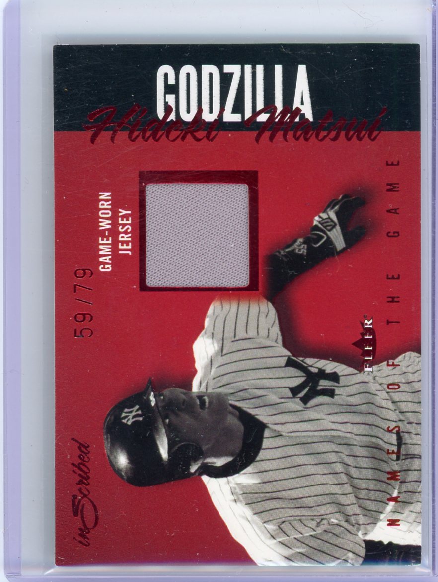 Hideki Matsui 2004 Fleer Names of the Game - Godzilla game-used relic #'d 59/79