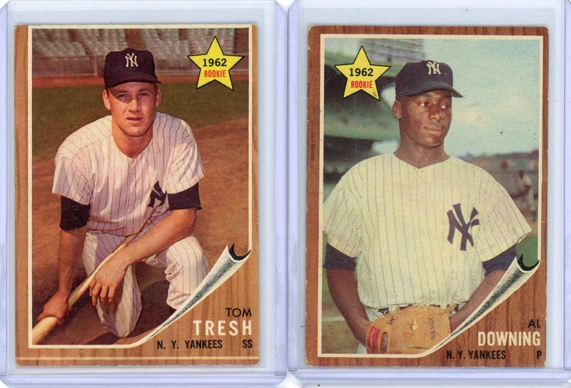 Yankees 1962 Topps 2-card Rookie Card Lot 
