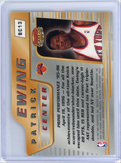 Patrick Ewing 1997 Bowman's Best Cuts die-cut