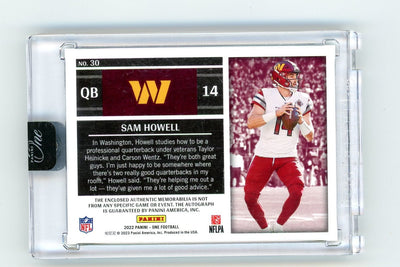 Sam Howell 2022 Panini One RPA #'d 36/49