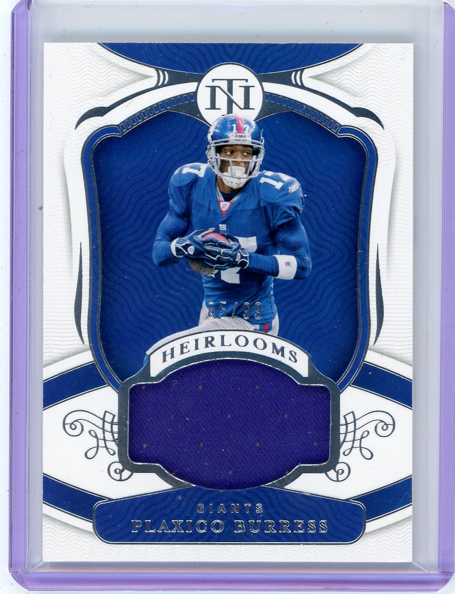 Plaxico Burress 2021 Panini National Treasures Heirlooms Patch #'d /99