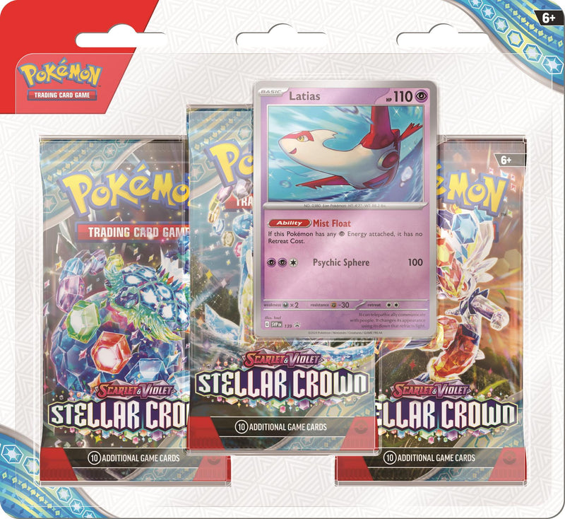 Pokemon Scarlet & Violet Stellar Crown 3-Pack Blister Pack