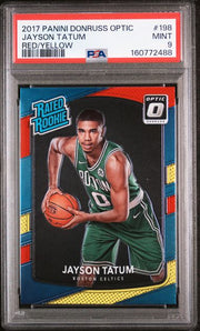Jayson Tatum 2017 Panini Donruss Optic Red/Yellow RC PSA 9