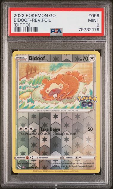 Bidoof 2022 Pokemon Go reverse foil - Ditto Peel 