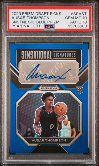 Ausar Thompson 2023 Panini Prizm Draft Sensational Signatures rookie auto blue prizm 