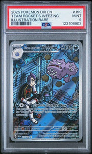 Team Rocket's Weezing Pokémon Destined Rivals Illustration Rare #199/182 PSA 9