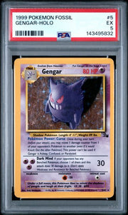 Gengar 1999 Pokemon Fossil holo #5/62 PSA 5