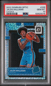 Jalen Williams 2022 Panini Donruss Optic Choice RC PSA 10