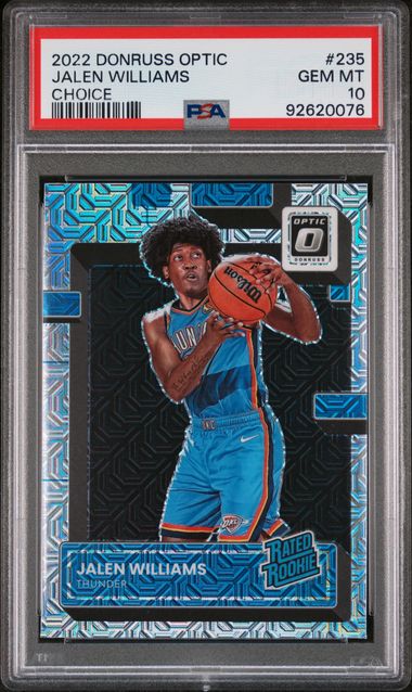 Jalen Williams 2022 Panini Donruss Optic Choice RC PSA 10