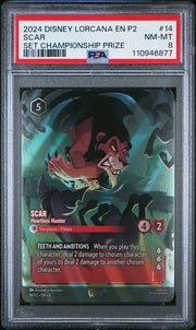 Scar 2024 Disney Lorcana Set Championship Prize PSA 8