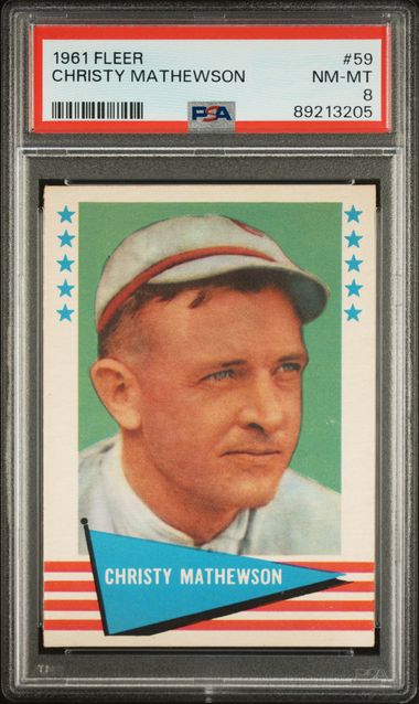 Christy Mathewson 1961 Fleer #59 PSA 8