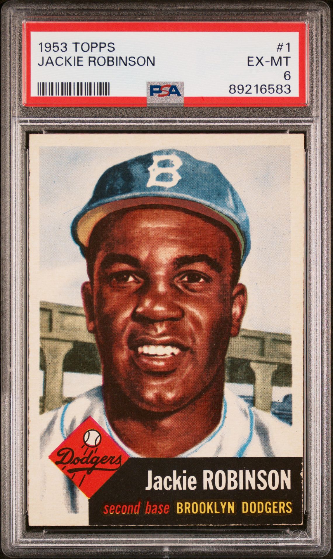 Jackie Robinson 1953 Topps #1 PSA 6