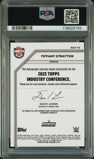 Tiffany Stratton 2025 Topps Industry Conference autograph PSA Authentic