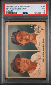1959 Fleer Ted Williams #37 1949 - SOX MISS OUT AGAIN PSA 3