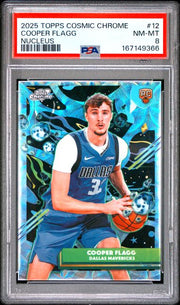 Cooper Flagg 2025 Topps Cosmic Chrome Nucleus Rookie PSA 8