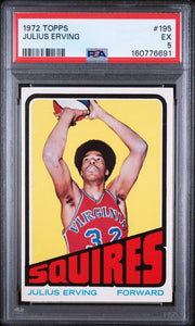 Julius Erving 1972 Topps #195 PSA 5