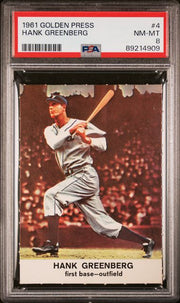 Hank Greenberg 1961 Golden Press #4 PSA 8