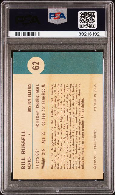 Bill Russell In Action 1961 Fleer 