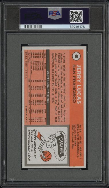 Jerry Lucas 1970 Topps #46 PSA 8