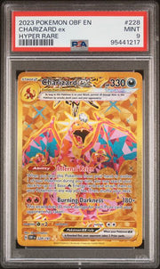 Charizard ex Pokémon Obsidian Flames Hyper Rare #228/197 PSA 9