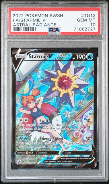 Starmie V Pokémon Astral Radiance TG13/TG30 PSA 10