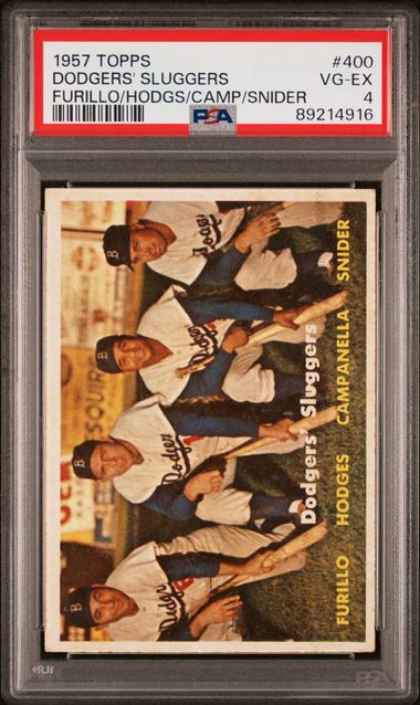 Dodgers Sluggers Furillo Hodges Campanella Snider 1957 Topps 