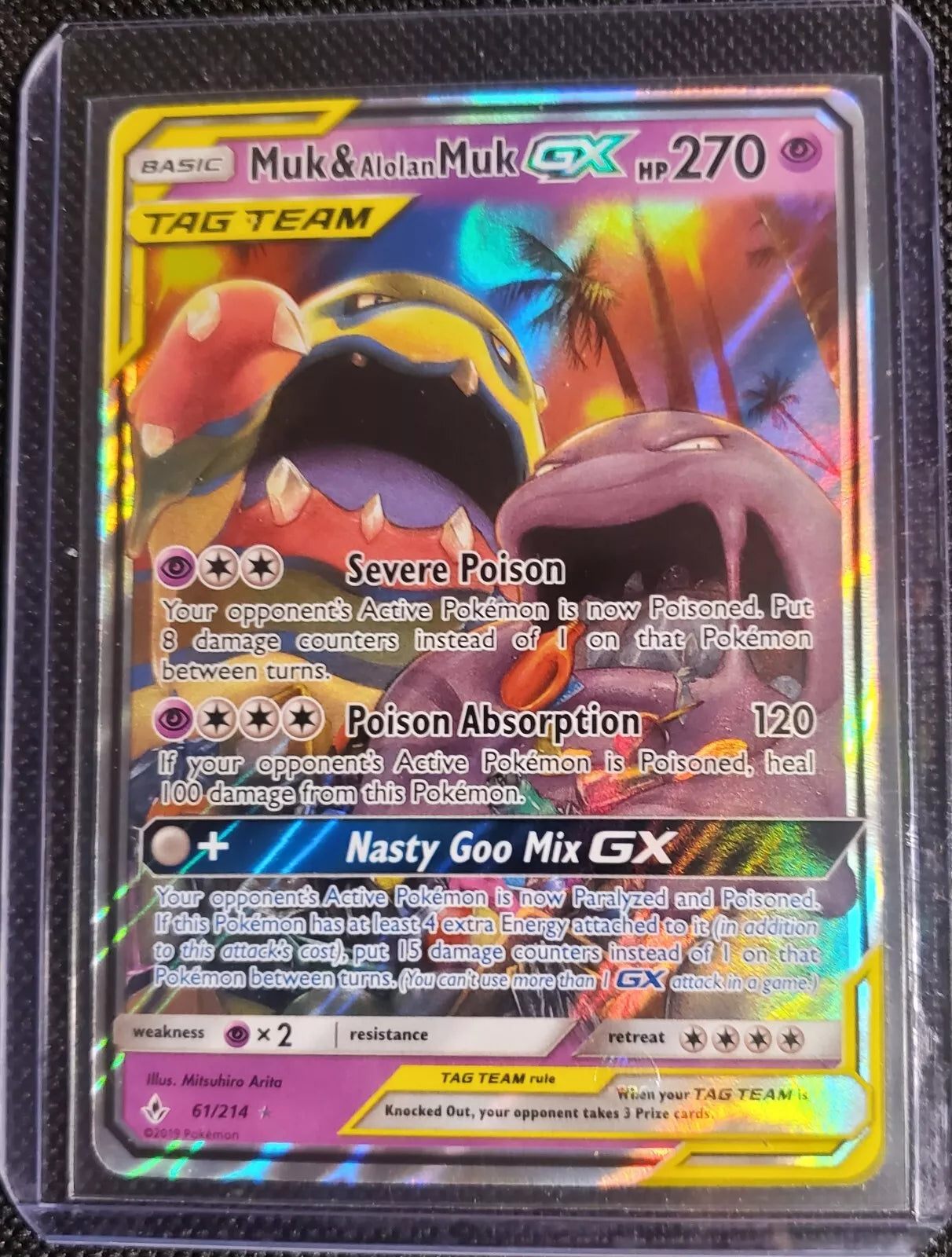 Muk & Alolan Muk GX Ultra Rare Tag Team #61/214