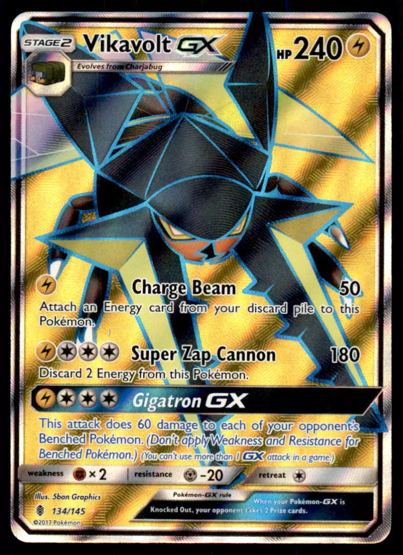 Vikavolt GX PokémonGuardians Rising Full Art Holo Rare 